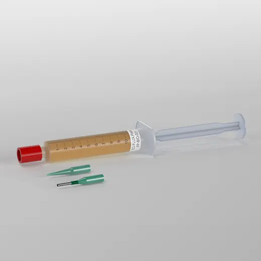 Illustration of dosing syringe flux paste FP-BIO-001 "EO B-Power"